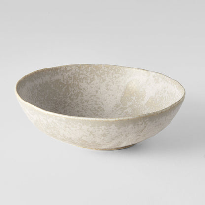 Bowl Oval 16.5cm White Fade Glaze - Image 2