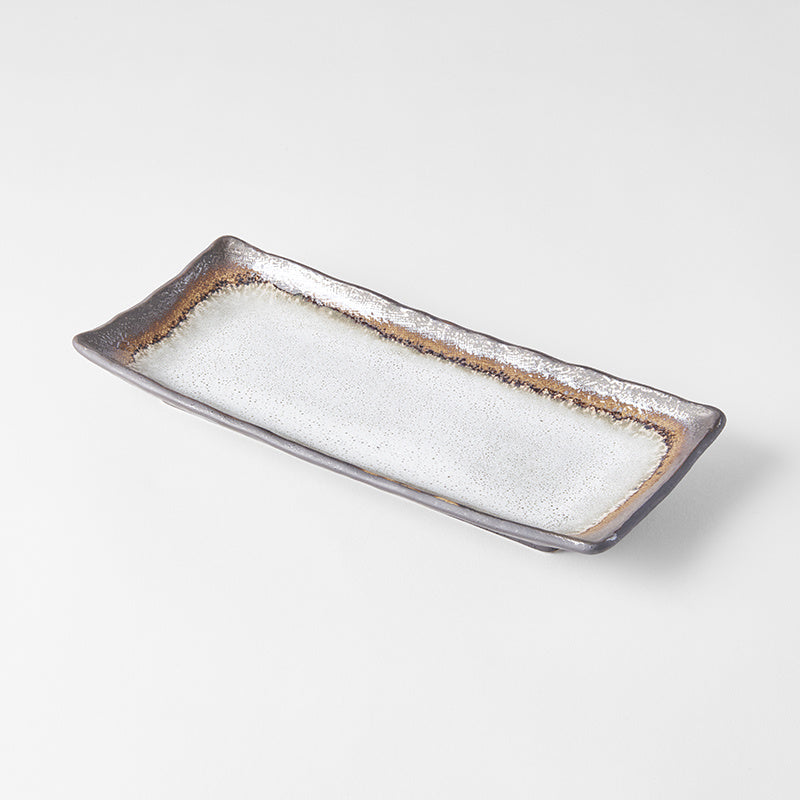 Plate Rectangular 29x12cm Akane Grey