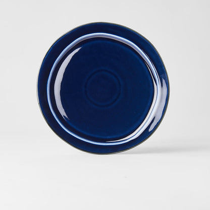 Plate Organic Flat 25.5cm Sapphire Blue Glaze - Image 4