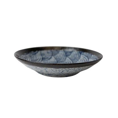 Pasta Bowl Open 23cm Blue Wave Design - Image 4