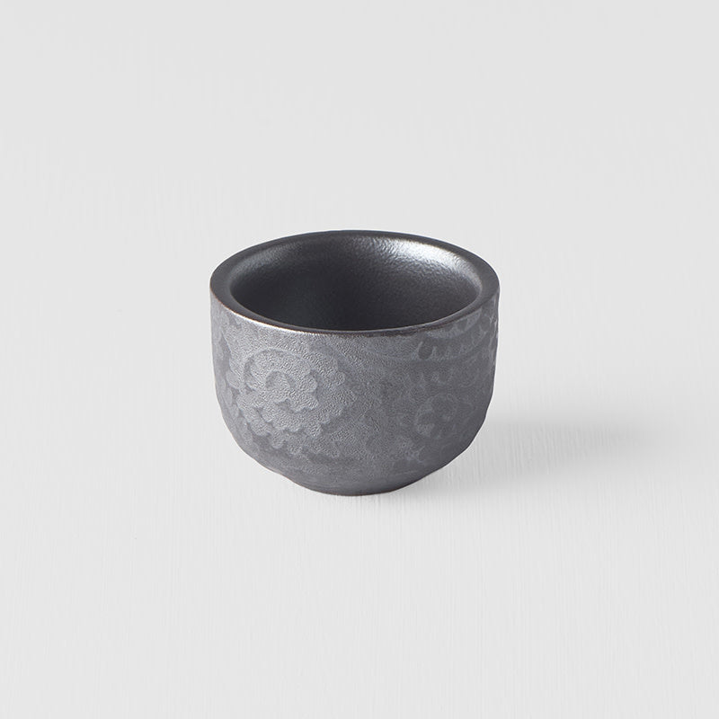 Sake Cup 35ml Black Scroll Glaze - Image 5