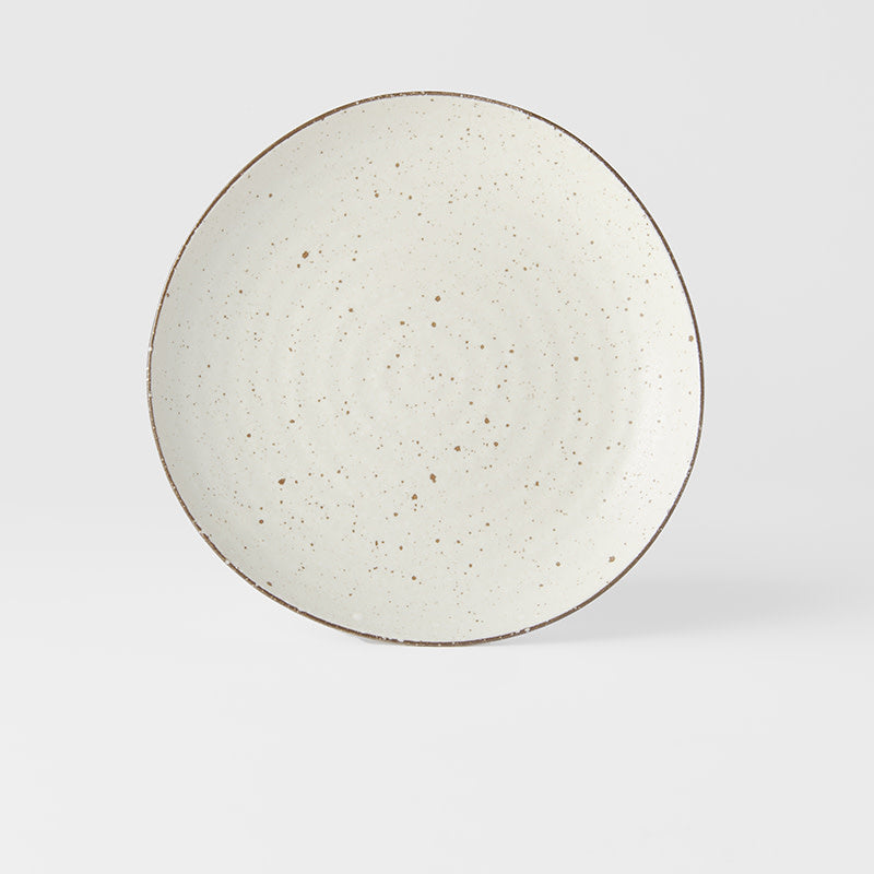 Dinner Plate Organic Shape 23cm Fleck Glaze - Image 3