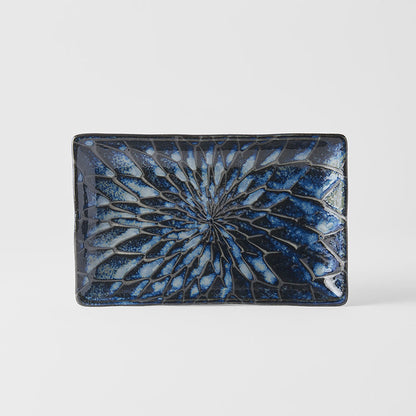 Sushi Plate 22cm Deep Blue Net Design - Image 4
