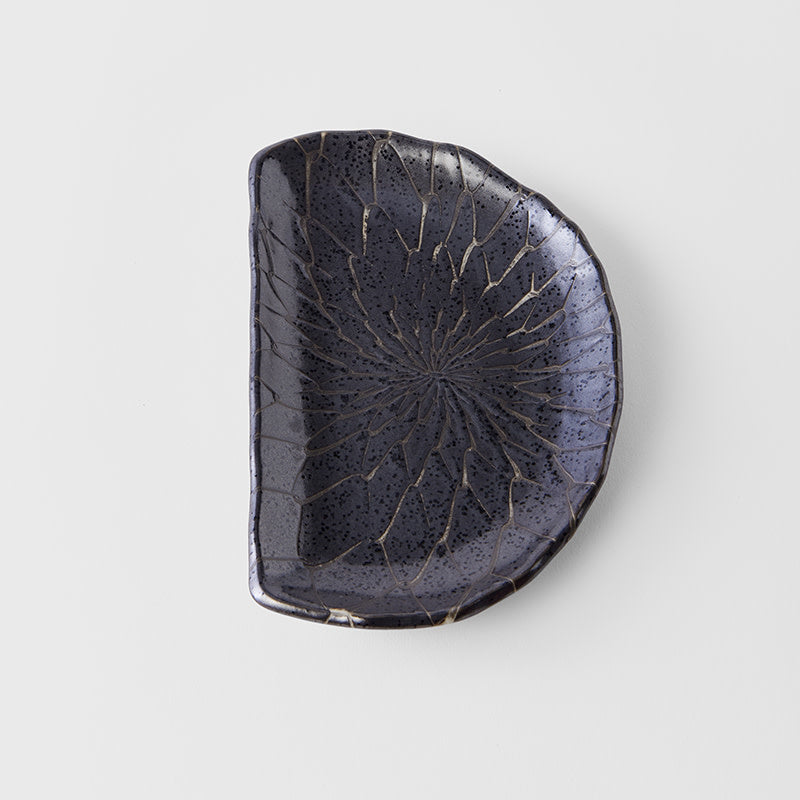Plate D Shaped 21cm Charcoal Net Design - Image 2