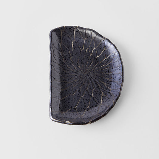 Plate D Shaped 21cm Charcoal Net Design - Image 2