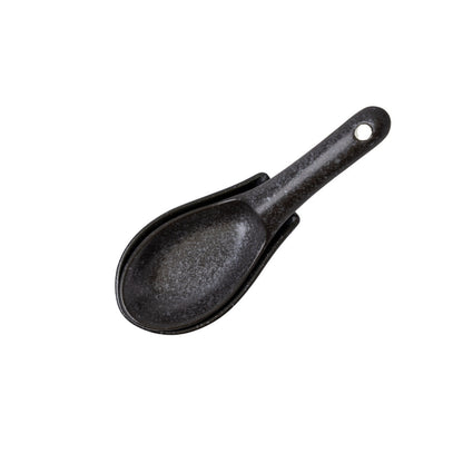 Spoon Rest Small Kanso Matte Black Glaze - Image 3