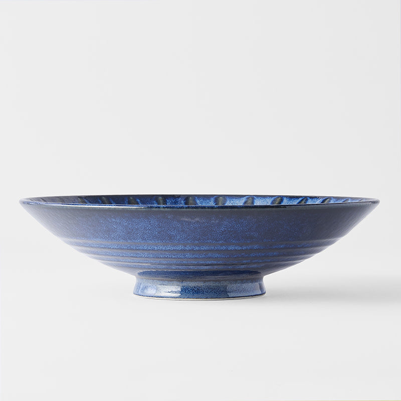 Serving Bowl 28cm Water Channels Glaze - Image 3