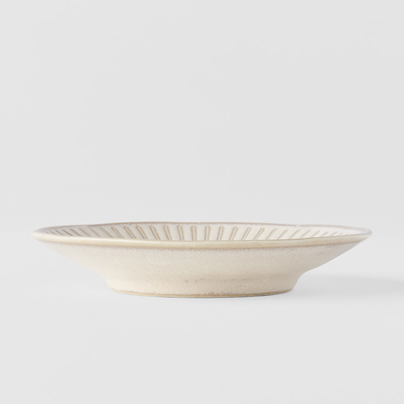 Sauce Dish Large 12cm Ridged Alabaster Glaze - Image 2