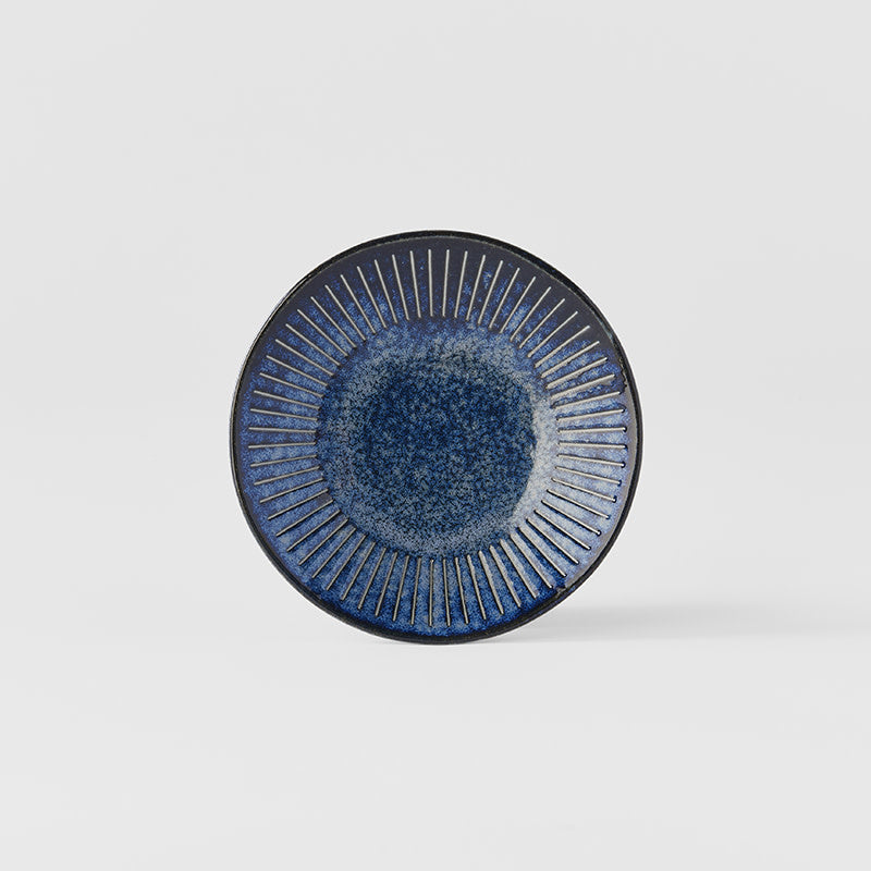 Saucer 12cm Ridged Indigo Glaze - Image 5