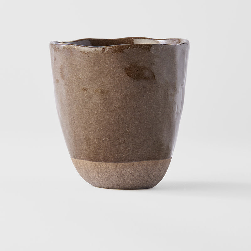 Lopsided Mug 275ml Hazel Brown Glaze - Image 2