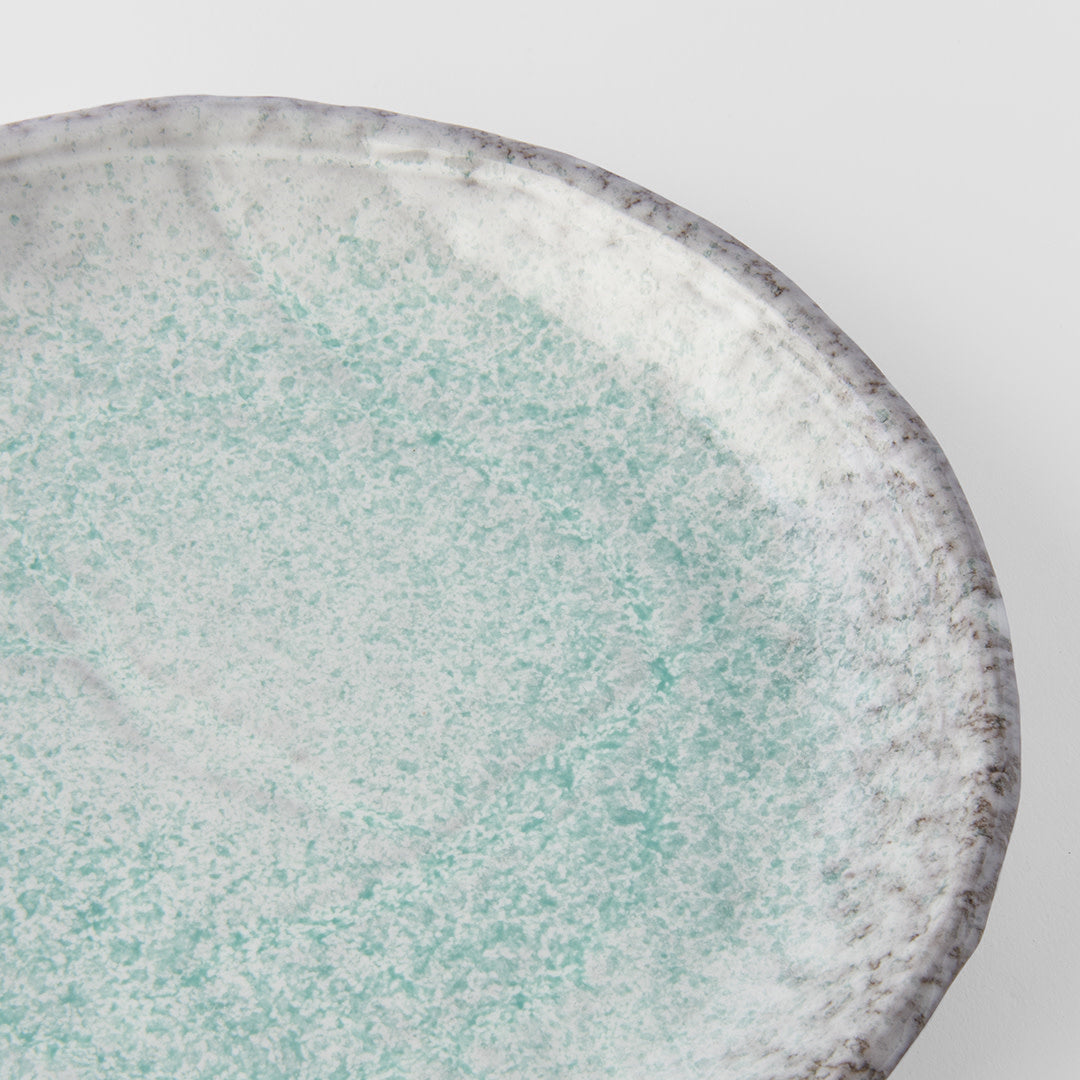 Serving Plate 27cm Aqua Splash Glaze - Image 4