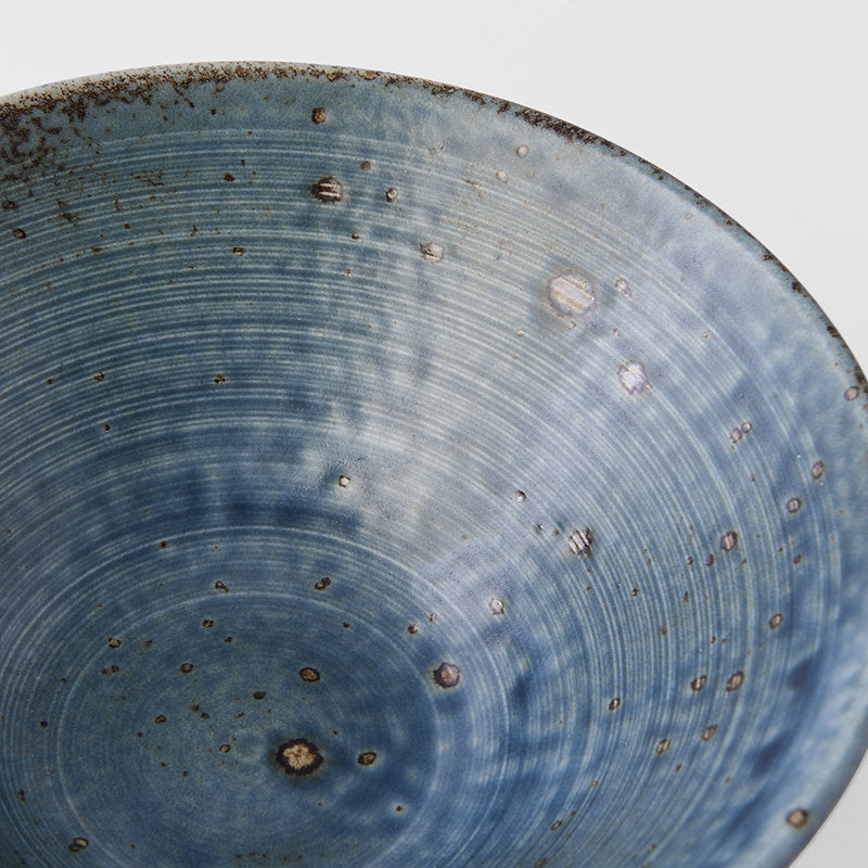 Bowl V Shape 18.6cm Craft Blue Glaze - Image 2