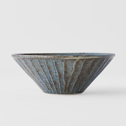 Bowl V Shape 18.6cm Craft Blue Glaze - Image 3