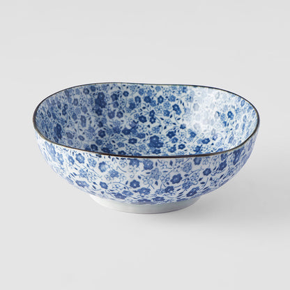 Bowl Organic 16.5cm Blue Daisy Glaze - Image 5