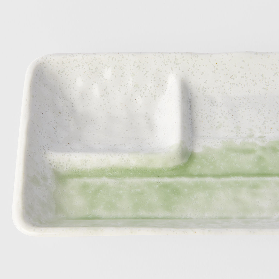 Dumpling Plate 33cm Green Brushstroke - Image 2