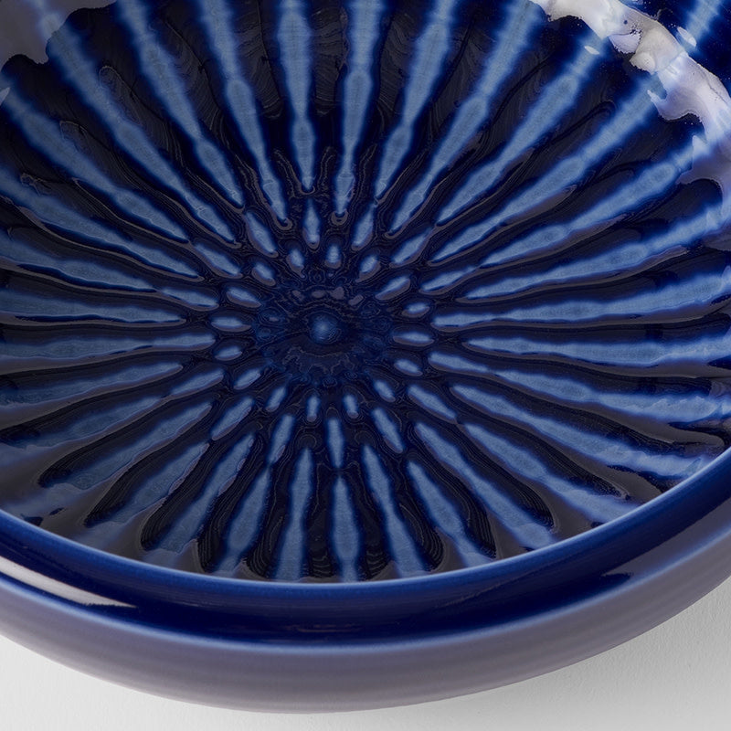 Bowl Thick Edge 24cm Indigo Drip Glaze - Image 2