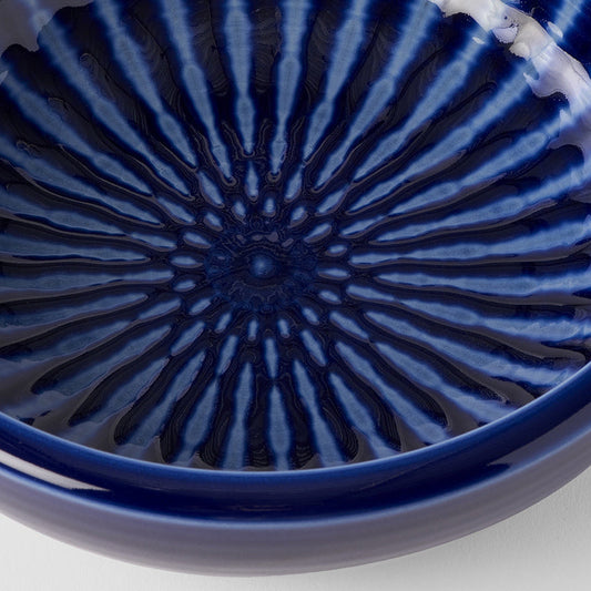 Bowl Thick Edge 24cm Indigo Drip Glaze - Image 2