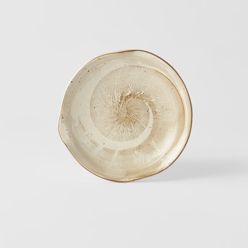 Plate Organic 17cm Spiral Sand Glaze - Image 4