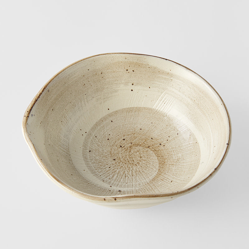 Bowl Organic 22.5cm Spiral Sand Glaze - Image 4