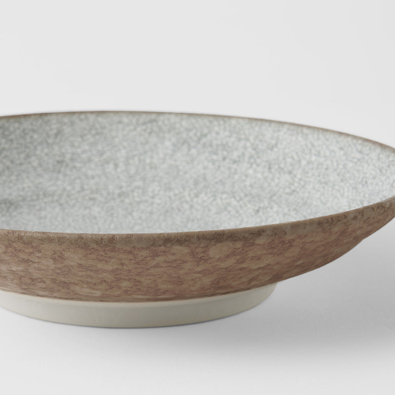 Pasta Bowl Flat 23cm Crazed Grey Glaze - Image 3