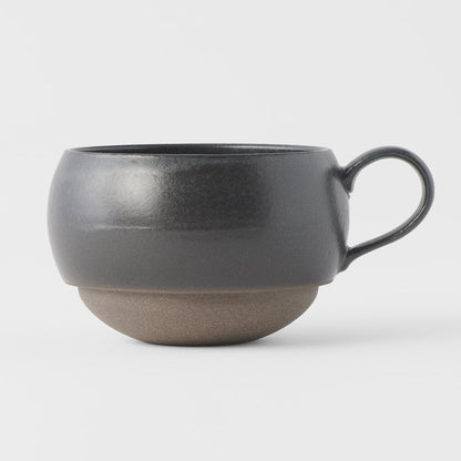 Sphere Mug with Handle 300ml Black Glaze - Image 3
