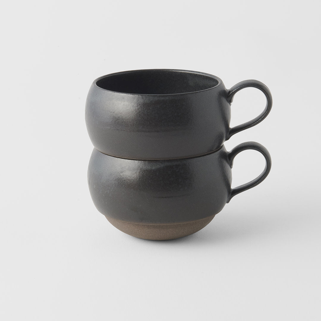 Sphere Mug with Handle 300ml Black Glaze - Image 5