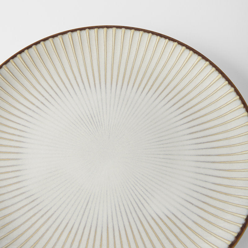Dinner Plate 23.5cm White Sendan Glaze - Image 2