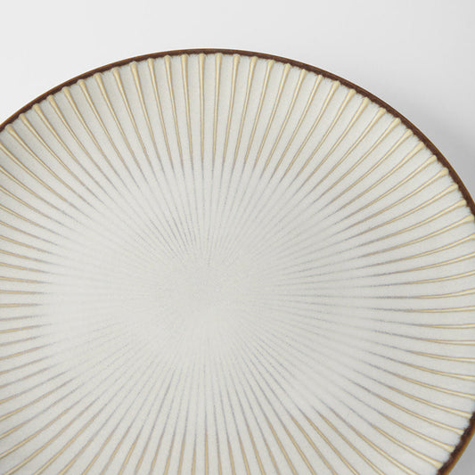 Dinner Plate 23.5cm White Sendan Glaze - Image 2