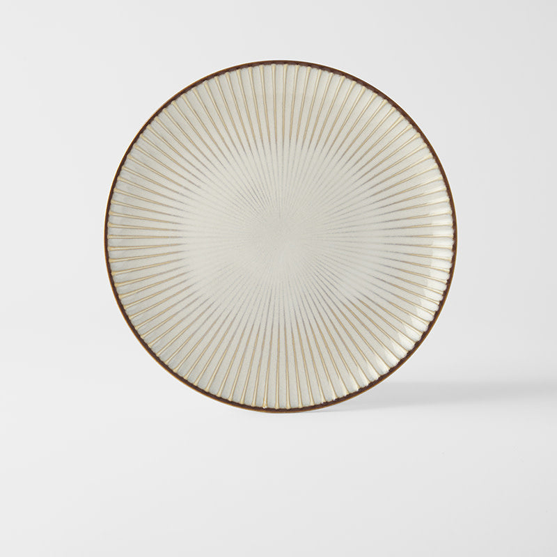 Dinner Plate 23.5cm White Sendan Glaze - Image 3
