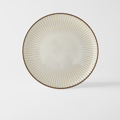 Dinner Plate 23.5cm White Sendan Glaze - Image 3