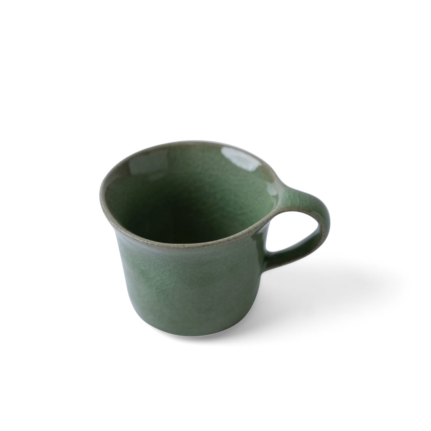 Cup 130ml Swoop Green Glaze - Image 2
