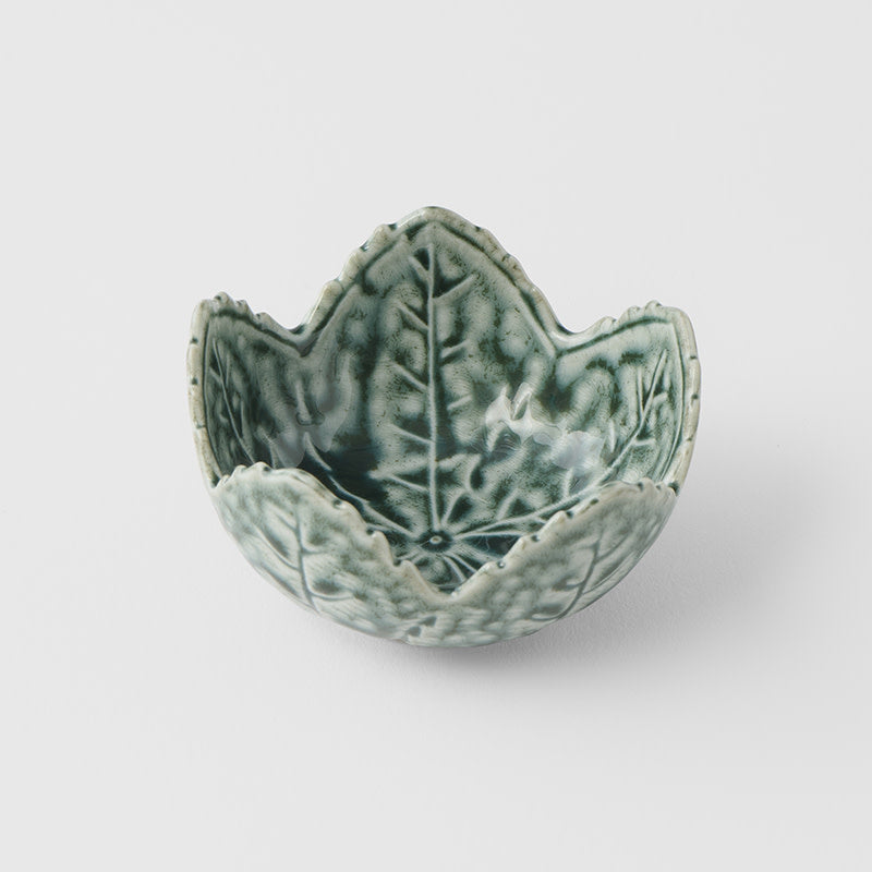Sauce Dish Leaf 7.5cm Green Glaze - Image 3