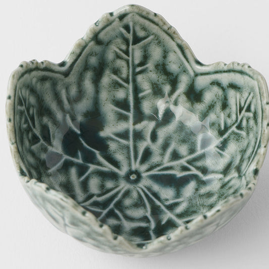 Sauce Dish Leaf 7.5cm Green Glaze - Image 2