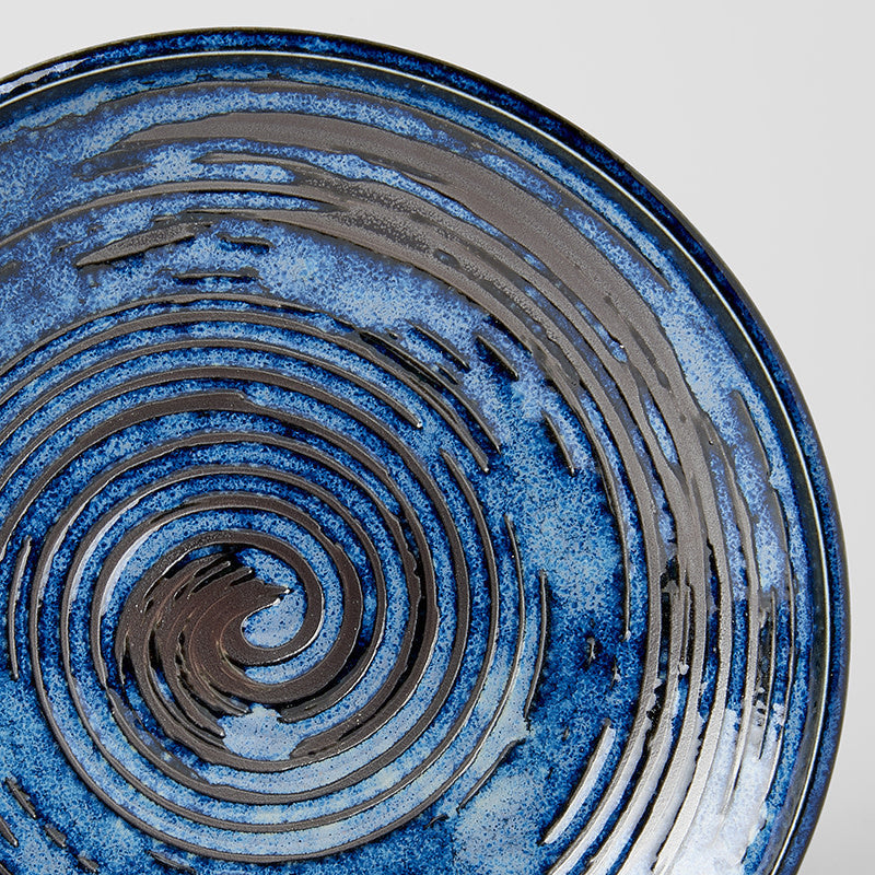 Side Plate 19cm Copper Swirl Glaze - Image 2