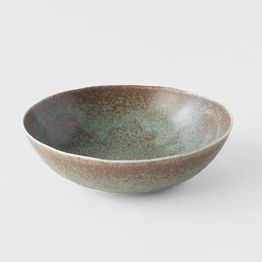 Bowl Oval 16cm Green Fade Glaze