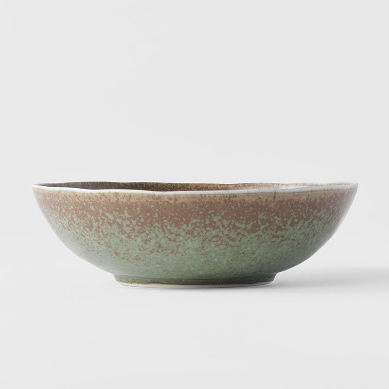 Bowl Oval 16cm Green Fade Glaze - Image 3