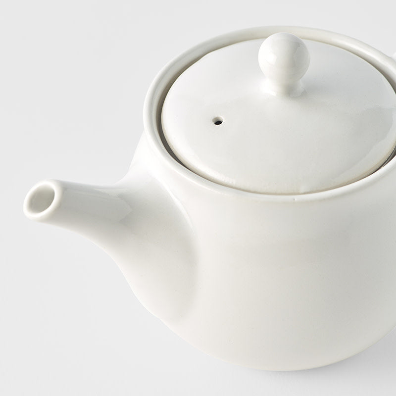 Teapot 400ml Matte White Glaze - Image 4