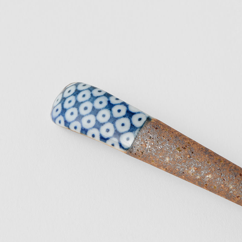 Spoon Small Bisque Indigo Shibori - Image 3