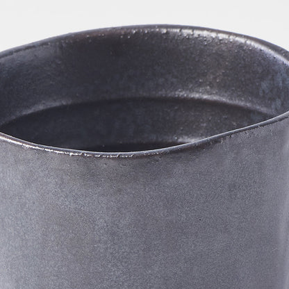 Lopsided Mug 200ml Black and Bisque Glaze - Image 4
