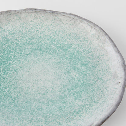 Plate Oval 25cm Aqua Splash Glaze - Image 2
