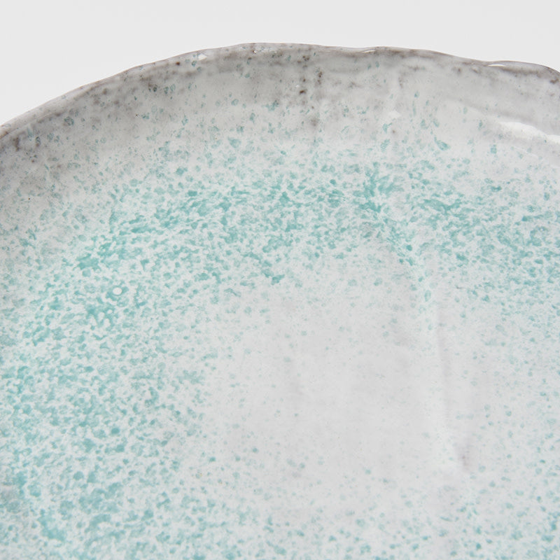 Plate Oval 30cm Aqua Splash Glaze - Image 2