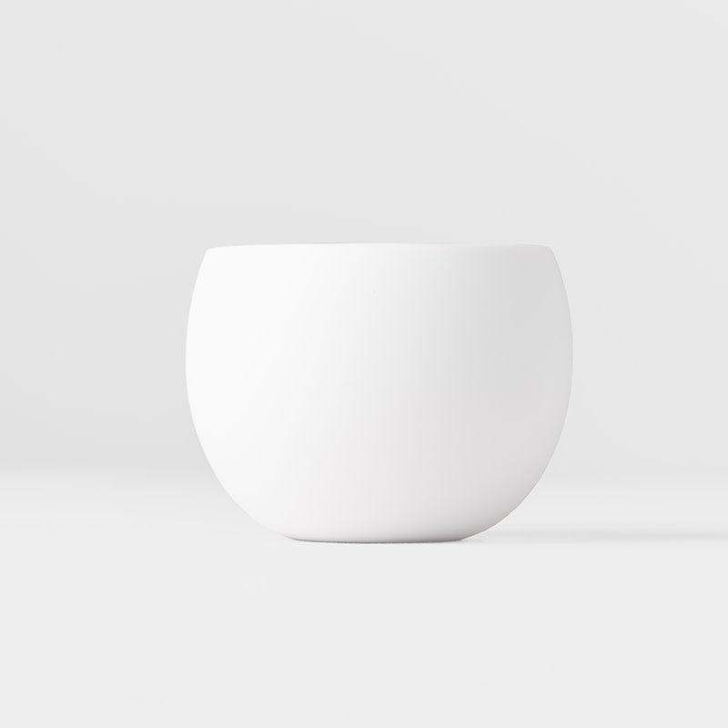 Cup Shochu 8.5cm Matte White & Light Blue Glaze - Image 2