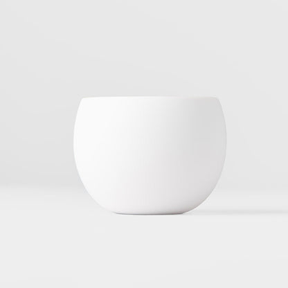 Cup Shochu 8.5cm Matte White & Light Blue Glaze - Image 2