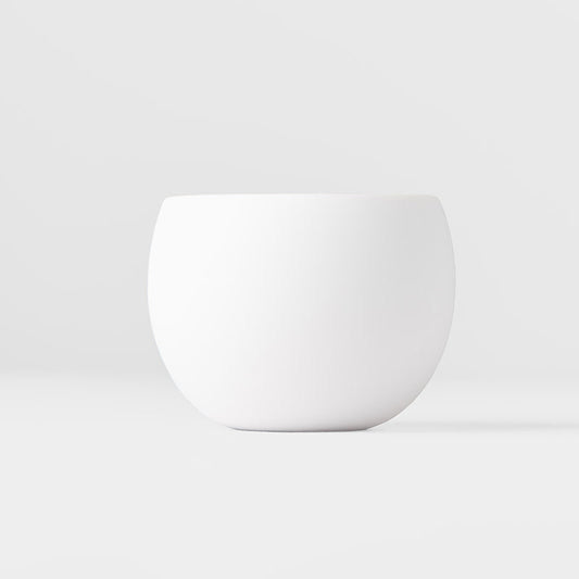 Cup Shochu 8.5cm Matte White & Light Blue Glaze - Image 2