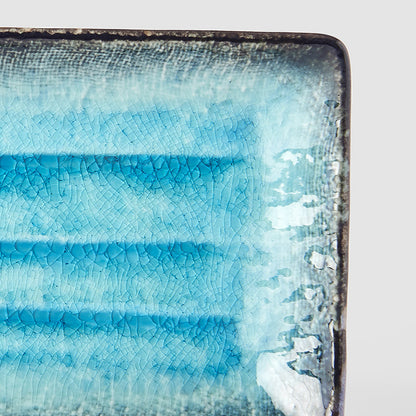 Plate Rectangular 21.5x13.5cm Sky Blue Glaze - Image 5