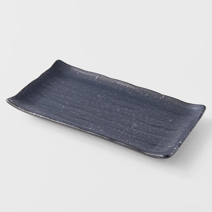 Plate Ibushi Rectangular 22cm Black Glaze - Image 4