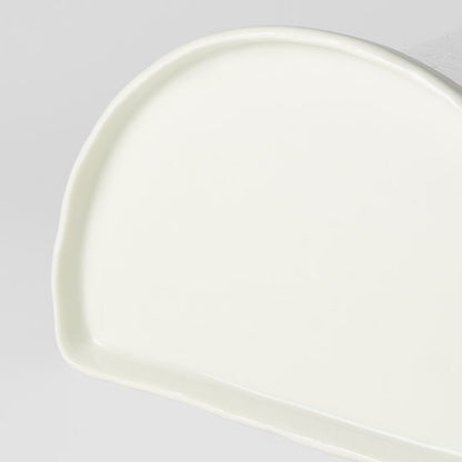 Half Moon Plate 21cm Ivory White Glaze - Image 2