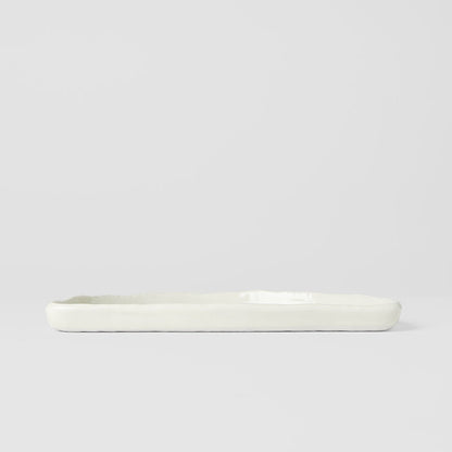 Half Moon Plate 21cm Ivory White Glaze - Image 4
