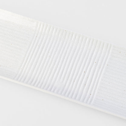 Sashimi Plate 33cm Line Design White Glaze - Image 3