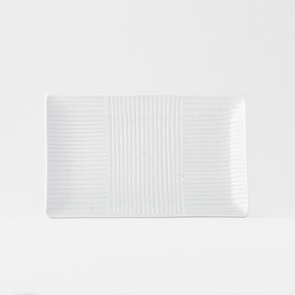 Sushi Plate 21cm Line White Design - Image 3